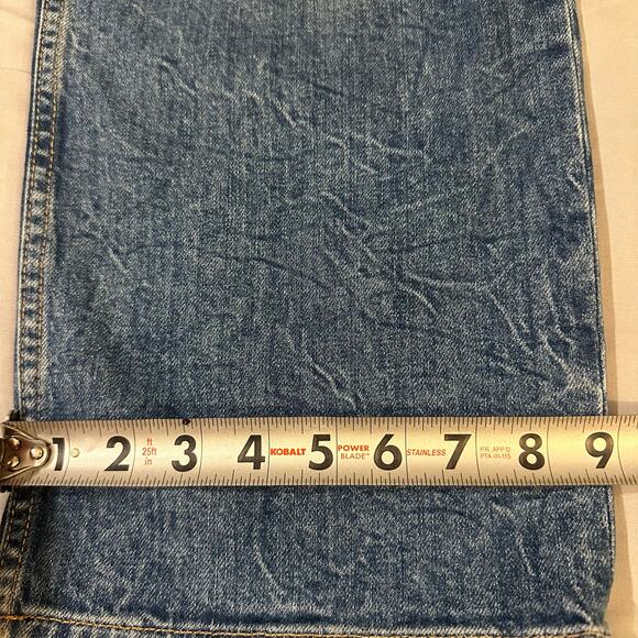 Hudson Los Angeles, Dark Blue, Cracked Detailed, Boot Cut/Wide Leg Jeans- 31 - Picture 9 of 9